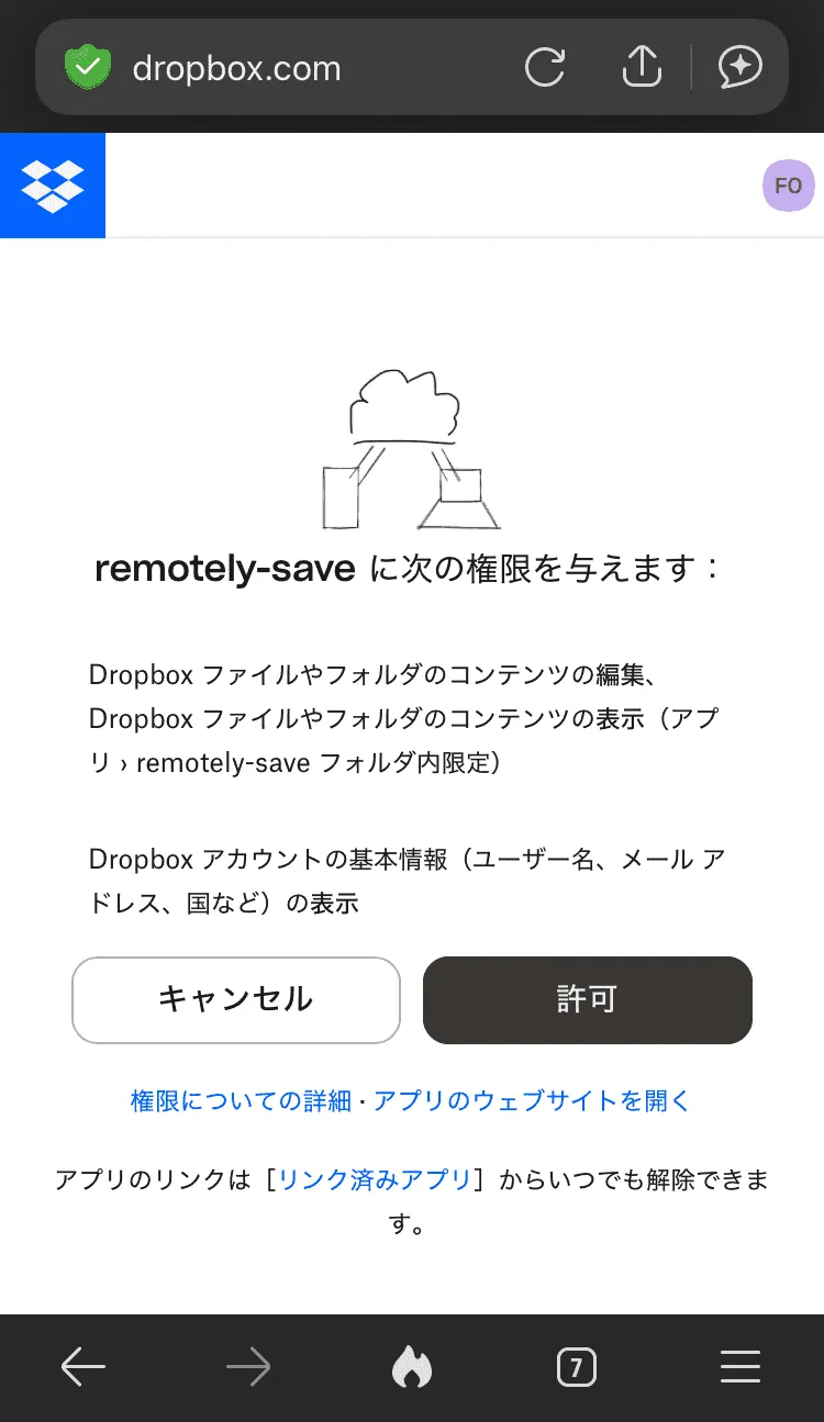 Dropbox sync completed